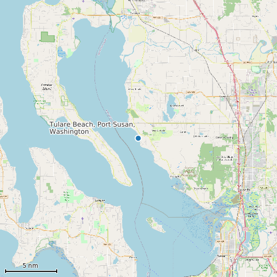 Map of Tulare Beach, Port Susan, Washington Tide Prediction Station
