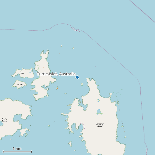 Map of Turtle Islet, Australia Tide Prediction Station