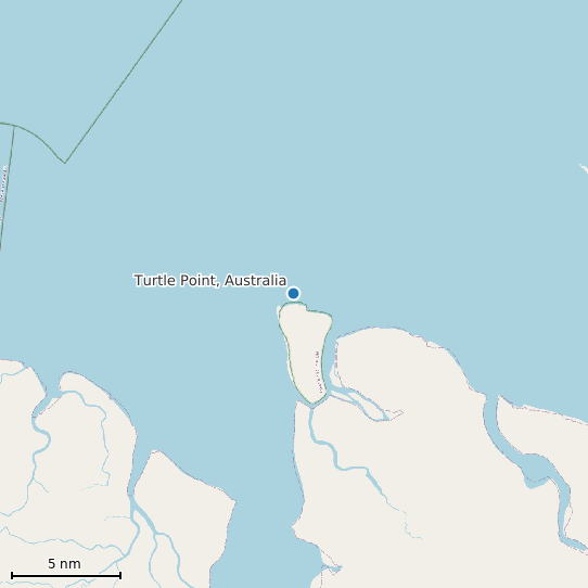 Map of Turtle Point, Australia Tide Prediction Station