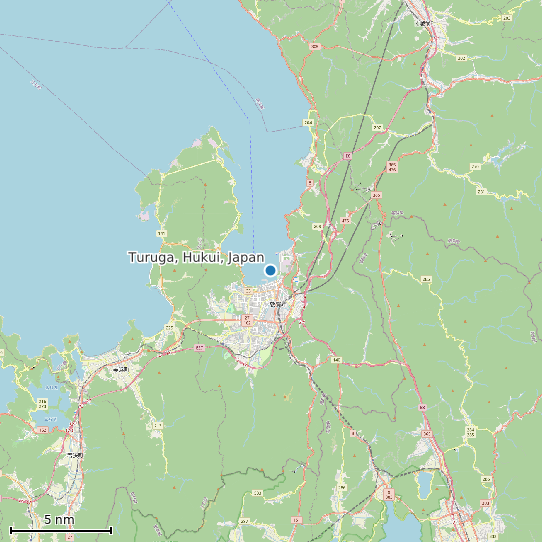 Map of Turuga, Hukui, Japan Tide Prediction Station