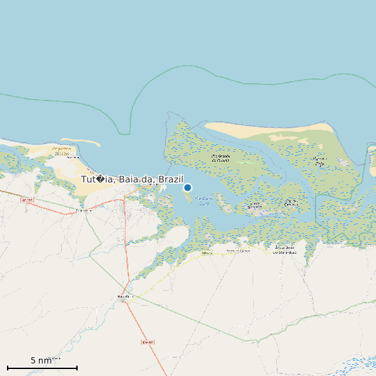 Map of Tut�ia, Baia da, Brazil Tide Prediction Station