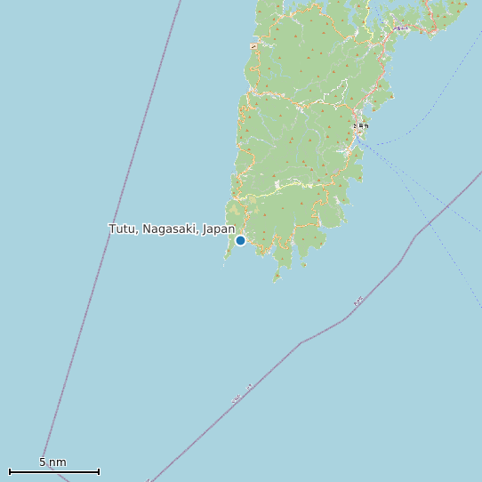 Map of Tutu, Nagasaki, Japan Tide Prediction Station