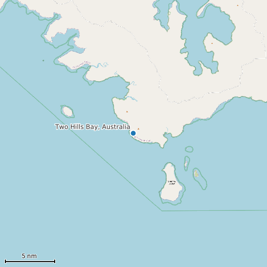 Map of Two Hills Bay, Australia Tide Prediction Station