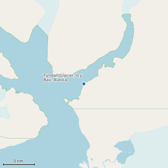 Map of Tyndall Glacier, Icy Bay, Alaska Tide Prediction Station