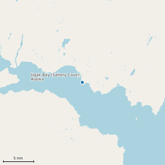 Map of Ugak Bay (Saltery Cove), Alaska Tide Prediction Station
