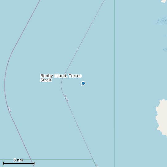 Map of Booby Island, Torres Strait Tide Prediction Station