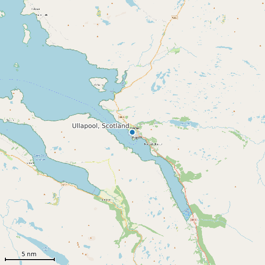 Map of Ullapool, Scotland Tide Prediction Station