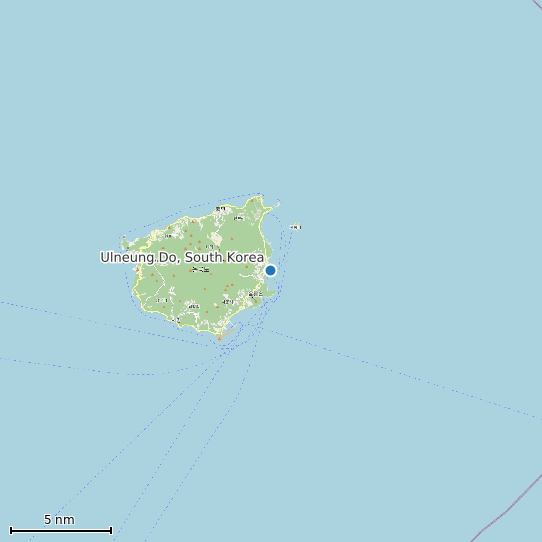 Map of Ulneung Do, South Korea Tide Prediction Station