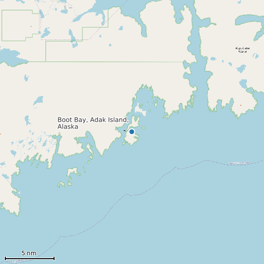 Map of Boot Bay, Adak Island, Alaska Tide Prediction Station