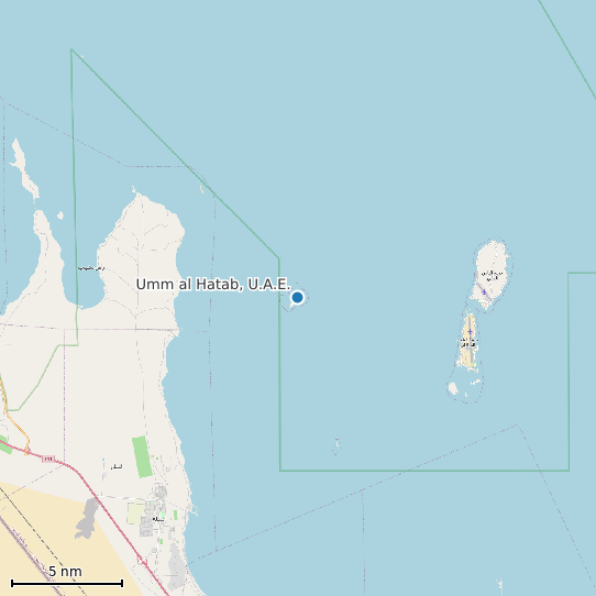 Map of Umm al Hatab, U.A.E. Tide Prediction Station