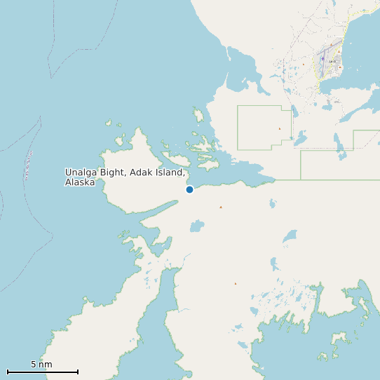 Map of Unalga Bight, Adak Island, Alaska Tide Prediction Station