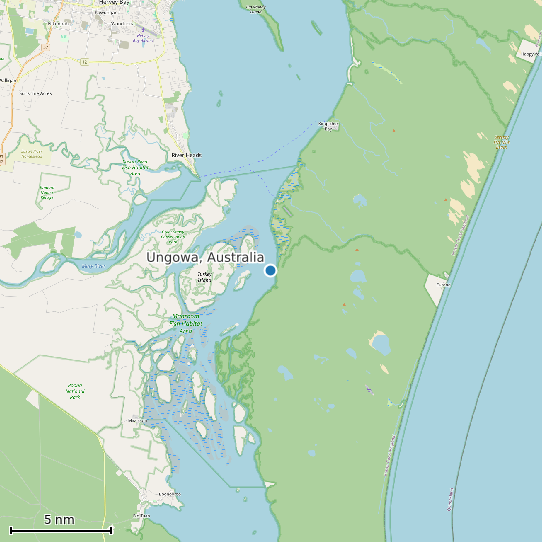 Map of Ungowa, Australia Tide Prediction Station