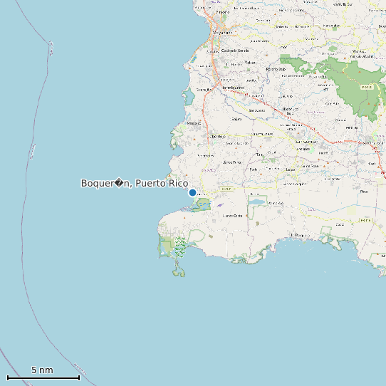 Map of Boquer�n, Puerto Rico Tide Prediction Station