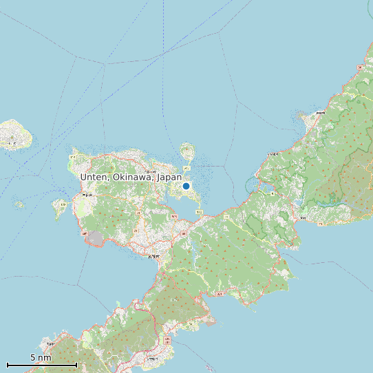 Map of Unten, Okinawa, Japan Tide Prediction Station