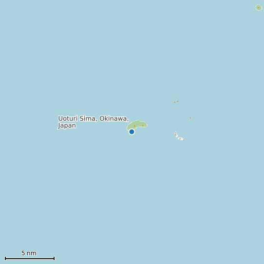 Map of Uoturi Sima, Okinawa, Japan Tide Prediction Station