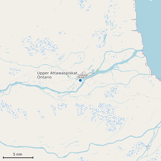 Map of Upper Attawaspiskat, Ontario Tide Prediction Station
