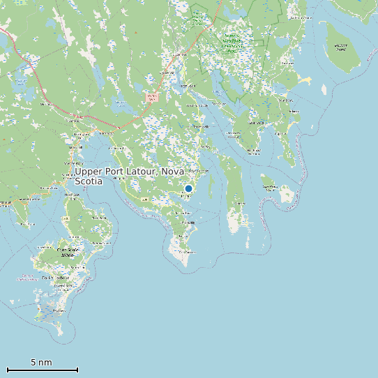 Map of Upper Port Latour, Nova Scotia Tide Prediction Station
