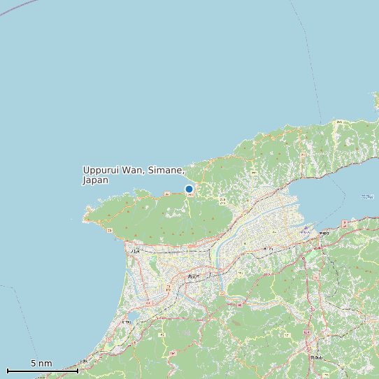 Map of Uppurui Wan, Simane, Japan Tide Prediction Station