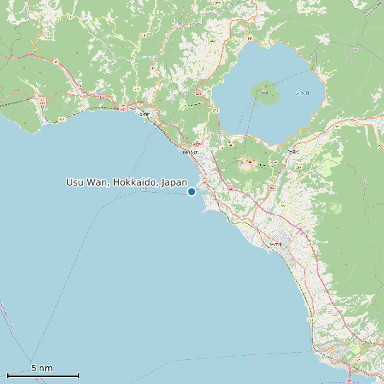 Map of Usu Wan, Hokkaido, Japan Tide Prediction Station