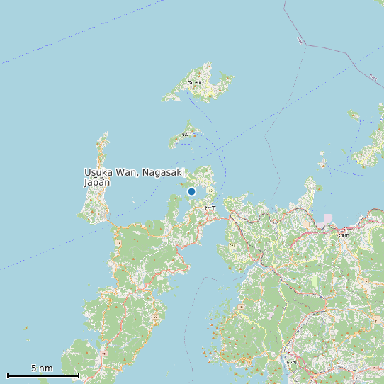 Map of Usuka Wan, Nagasaki, Japan Tide Prediction Station
