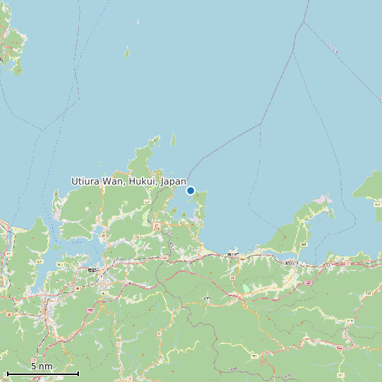 Map of Utiura Wan, Hukui, Japan Tide Prediction Station