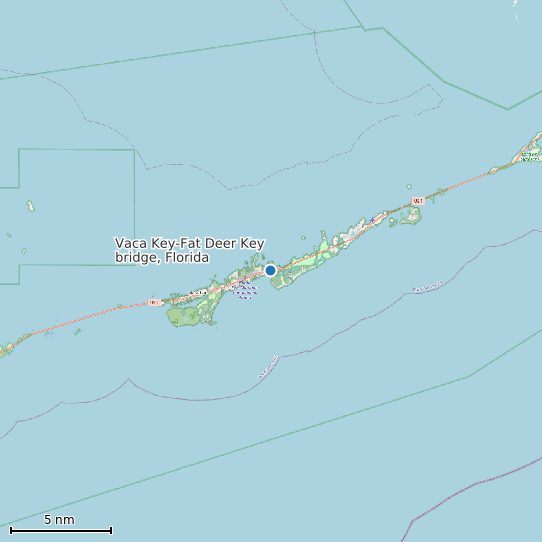 Map of Vaca Key-Fat Deer Key bridge, Florida Tide Prediction Station