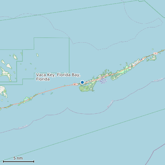 Map of Vaca Key, Florida Bay, Florida Tide Prediction Station