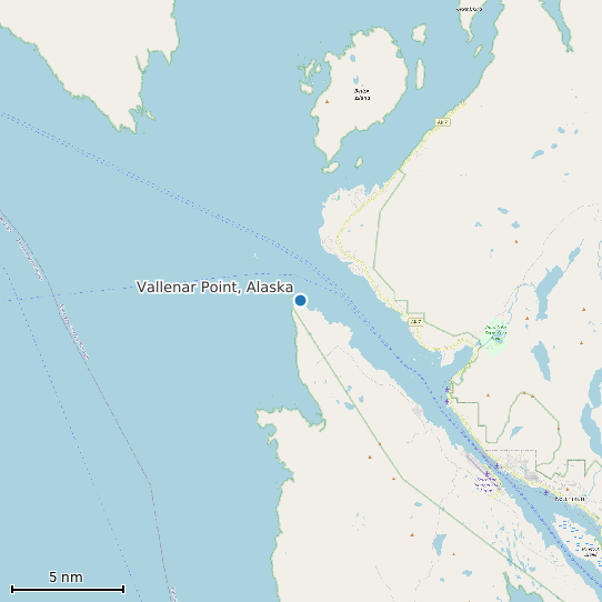 Map of Vallenar Point, Alaska Tide Prediction Station
