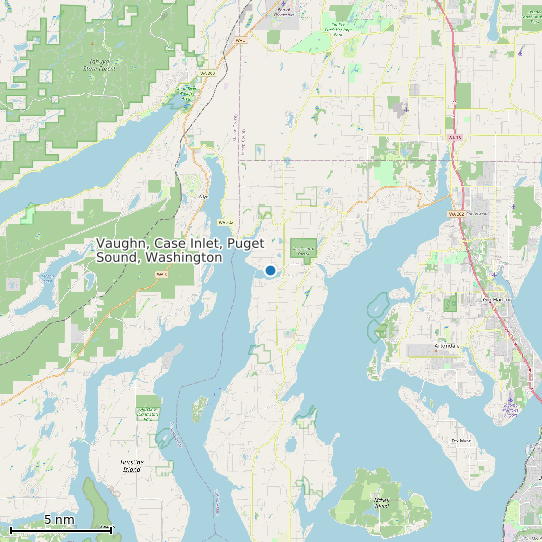 Map of Vaughn, Case Inlet, Puget Sound, Washington Tide Prediction Station