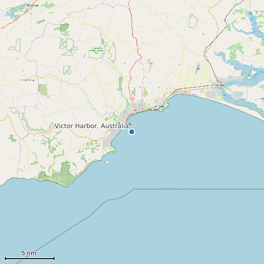 Map of Victor Harbor, Australia Tide Prediction Station