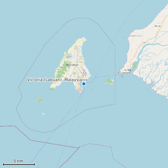 Map of Victoria (Labuan), Malaysia Tide Prediction Station