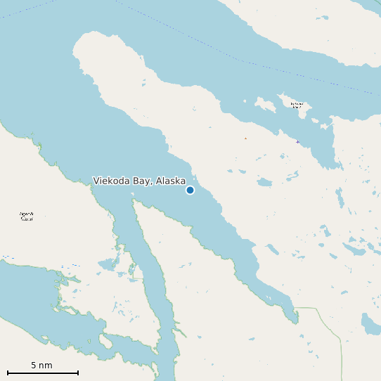 Map of Viekoda Bay, Alaska Tide Prediction Station