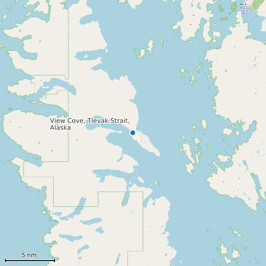 Map of View Cove, Tlevak Strait, Alaska Tide Prediction Station