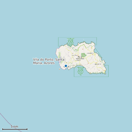 Map of Vila do Porto, Santa Maria, Azores Tide Prediction Station