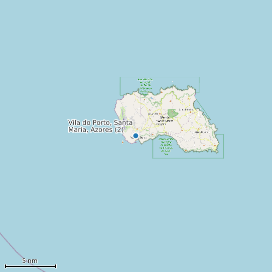 Map of Vila do Porto, Santa Maria, Azores (2) Tide Prediction Station