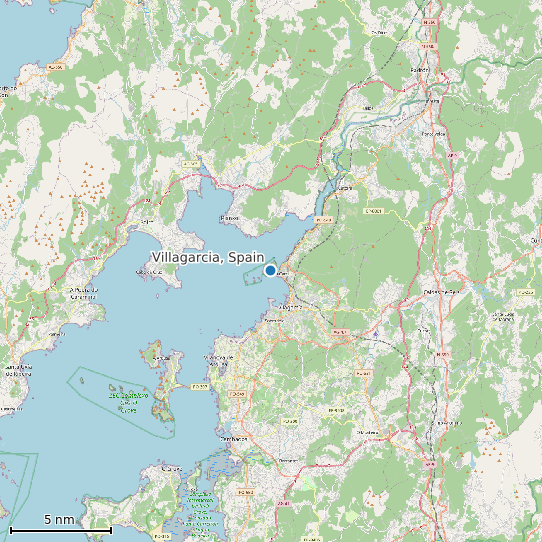Map of Villagarcia, Spain Tide Prediction Station