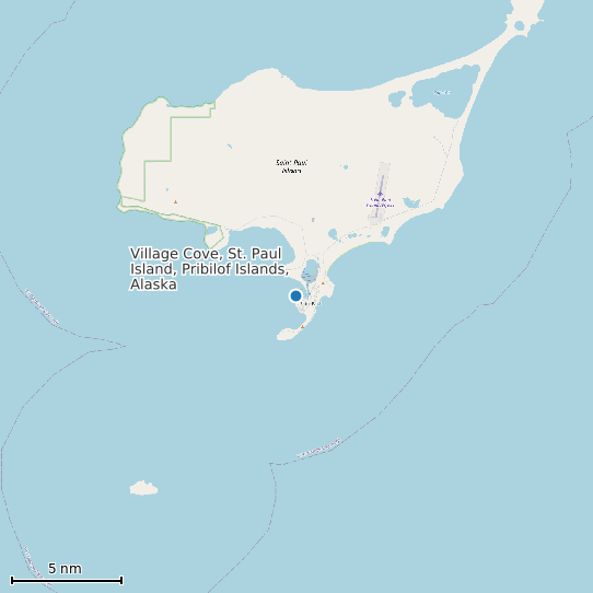 Map of Village Cove, St. Paul Island, Pribilof Islands, Alaska Tide Prediction Station
