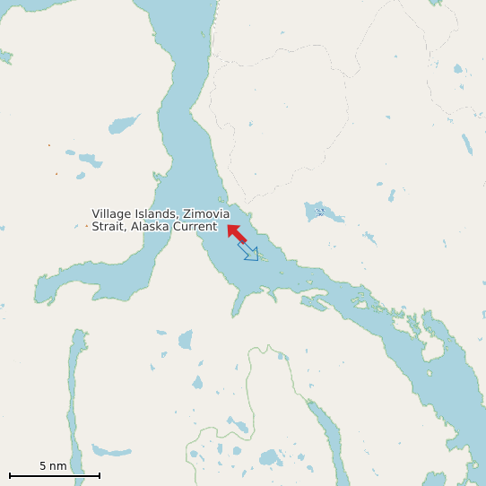 Map of Village Islands, Zimovia Strait, Alaska Current Prediction Station