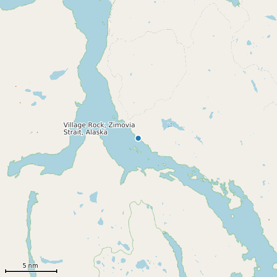 Map of Village Rock, Zimovia Strait, Alaska Tide Prediction Station
