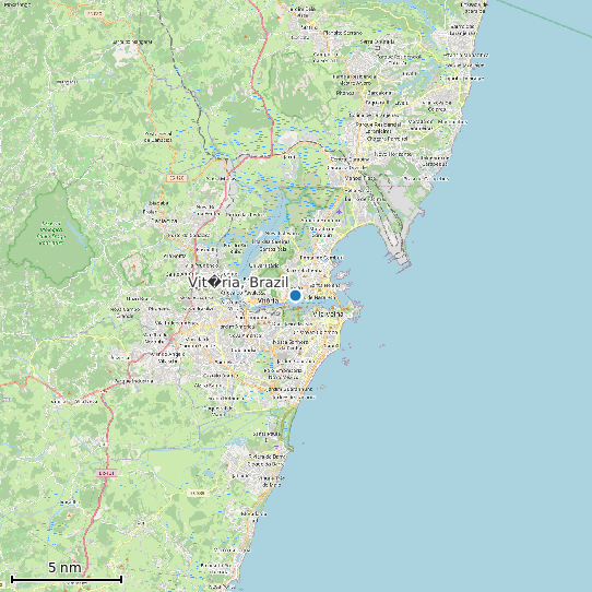 Map of Vit�ria, Brazil Tide Prediction Station
