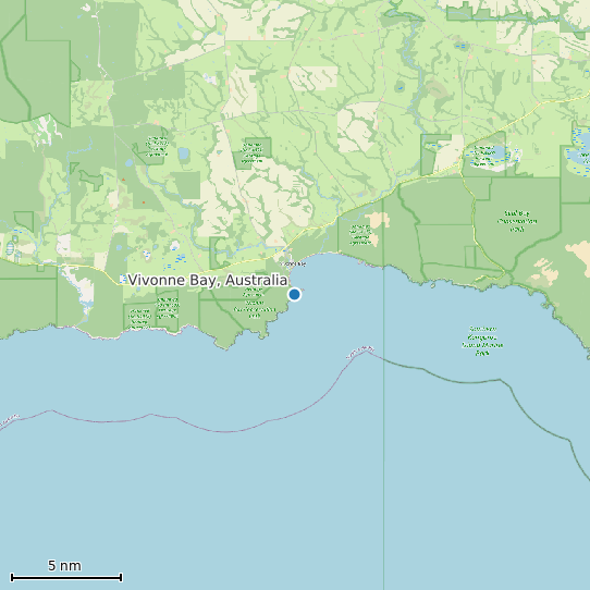 Map of Vivonne Bay, Australia Tide Prediction Station