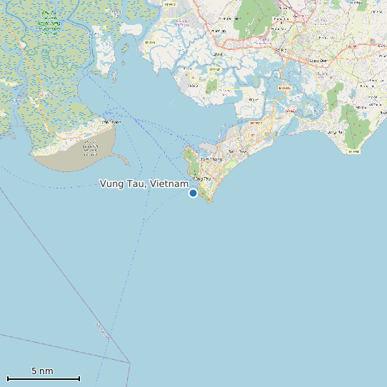 Map of Vung Tau, Vietnam Tide Prediction Station