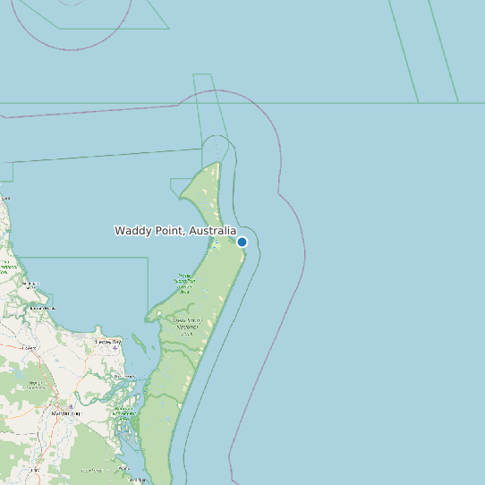 Map of Waddy Point, Australia Tide Prediction Station