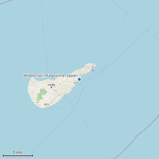 Map of Wadomari, Kagosima, Japan Tide Prediction Station