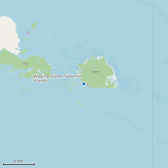 Map of Wagina Island, Solomon Islands Tide Prediction Station