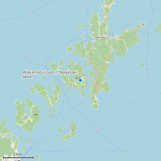 Map of Wakamatu (Goto), Nagasaki, Japan Tide Prediction Station