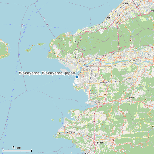 Map of Wakayama, Wakayama, Japan Tide Prediction Station