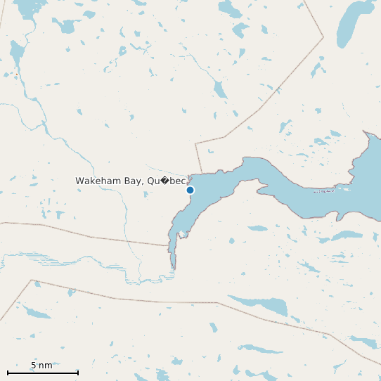 Map of Wakeham Bay, Qu�bec Tide Prediction Station