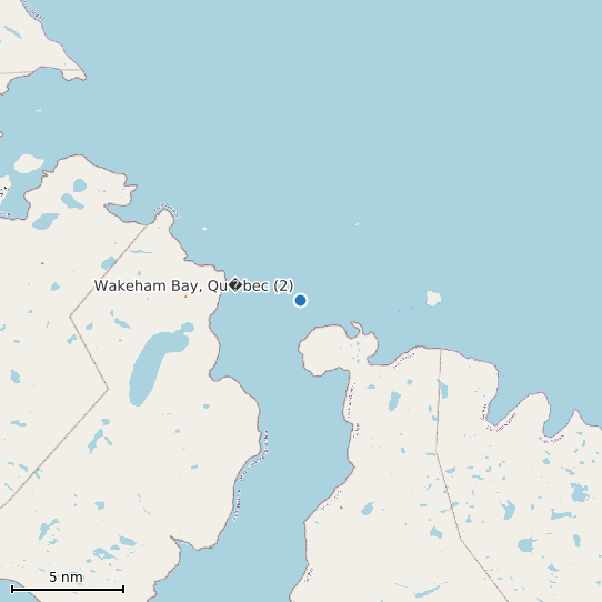 Map of Wakeham Bay, Qu�bec (2) Tide Prediction Station