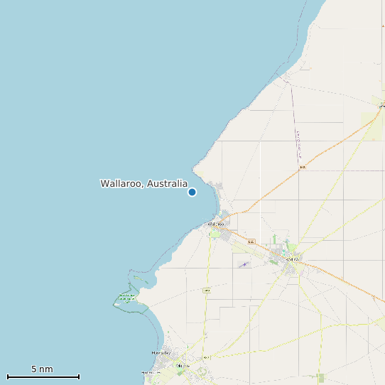 Map of Wallaroo, Australia Tide Prediction Station